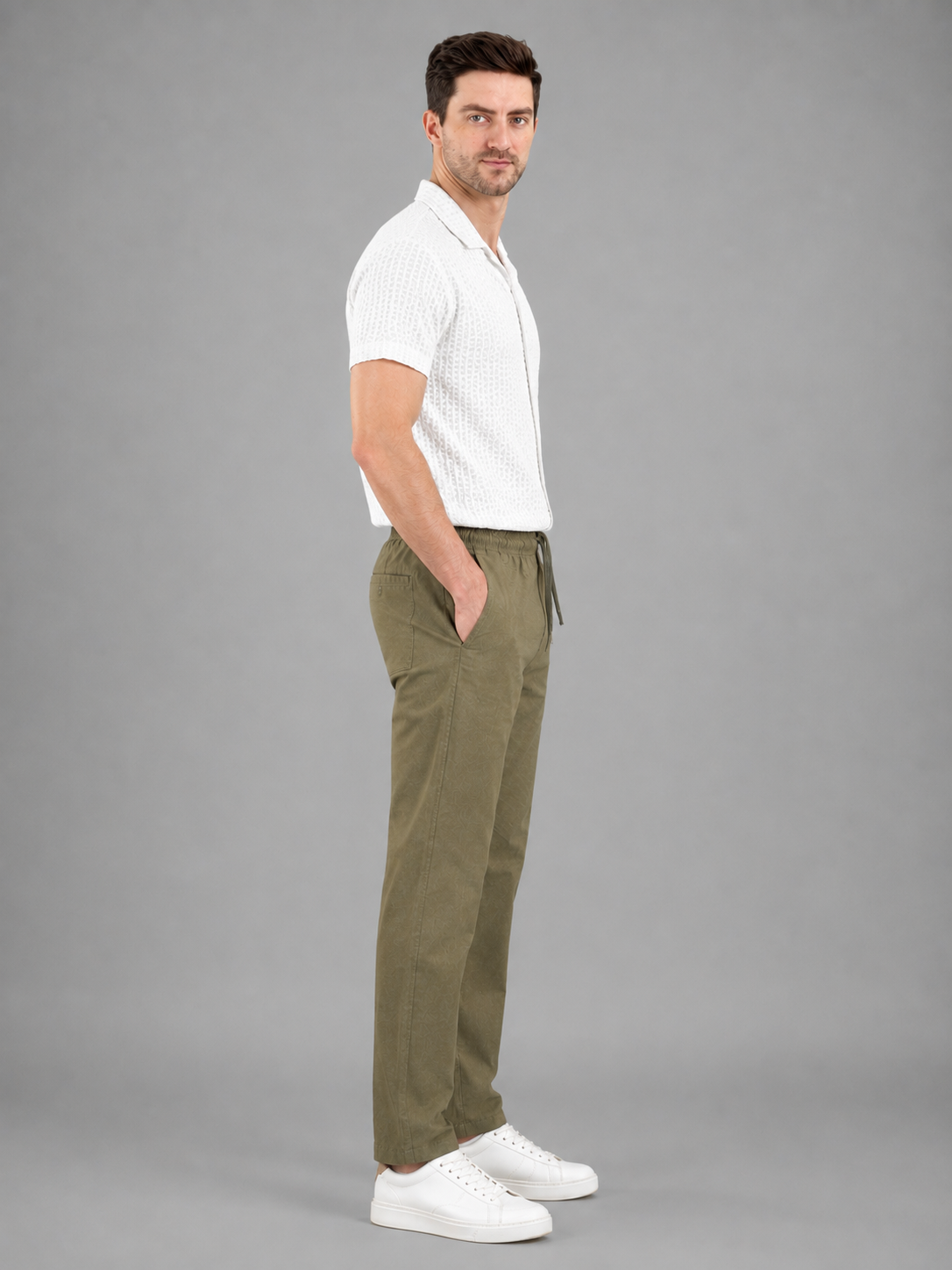 Men Mint Green Color Solid Primium lower