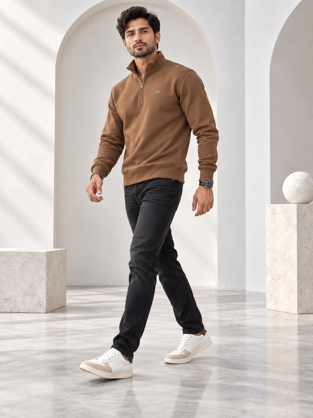 Brown Colour Regular Fit  Primium Sweatshirt