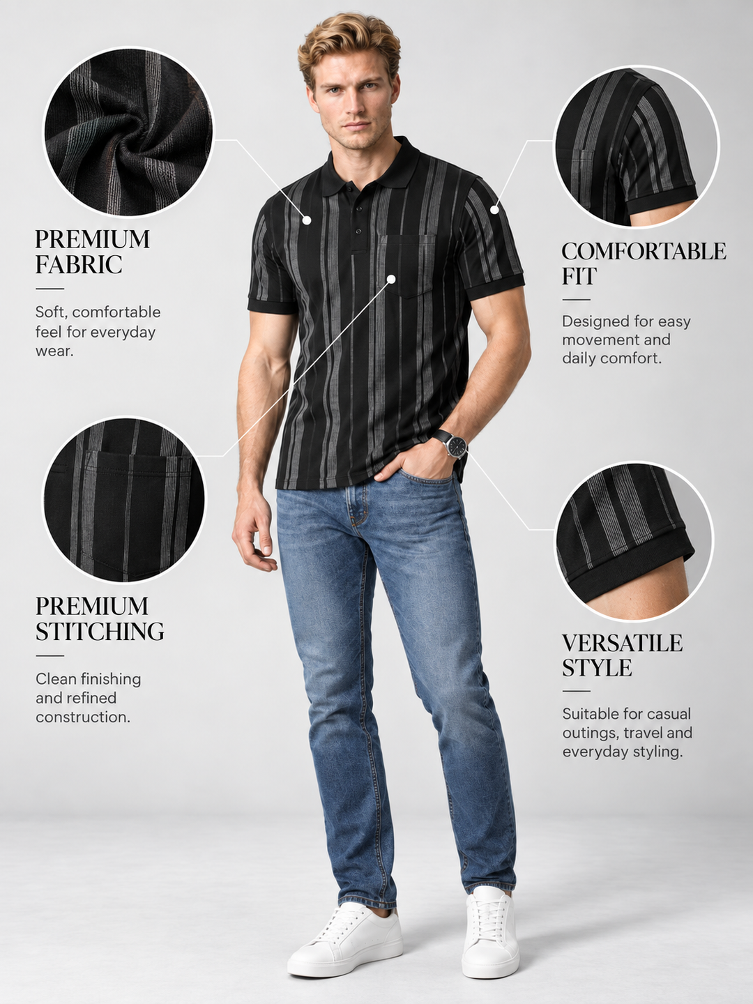Men’s Premium Cotton Blend T-Shirt