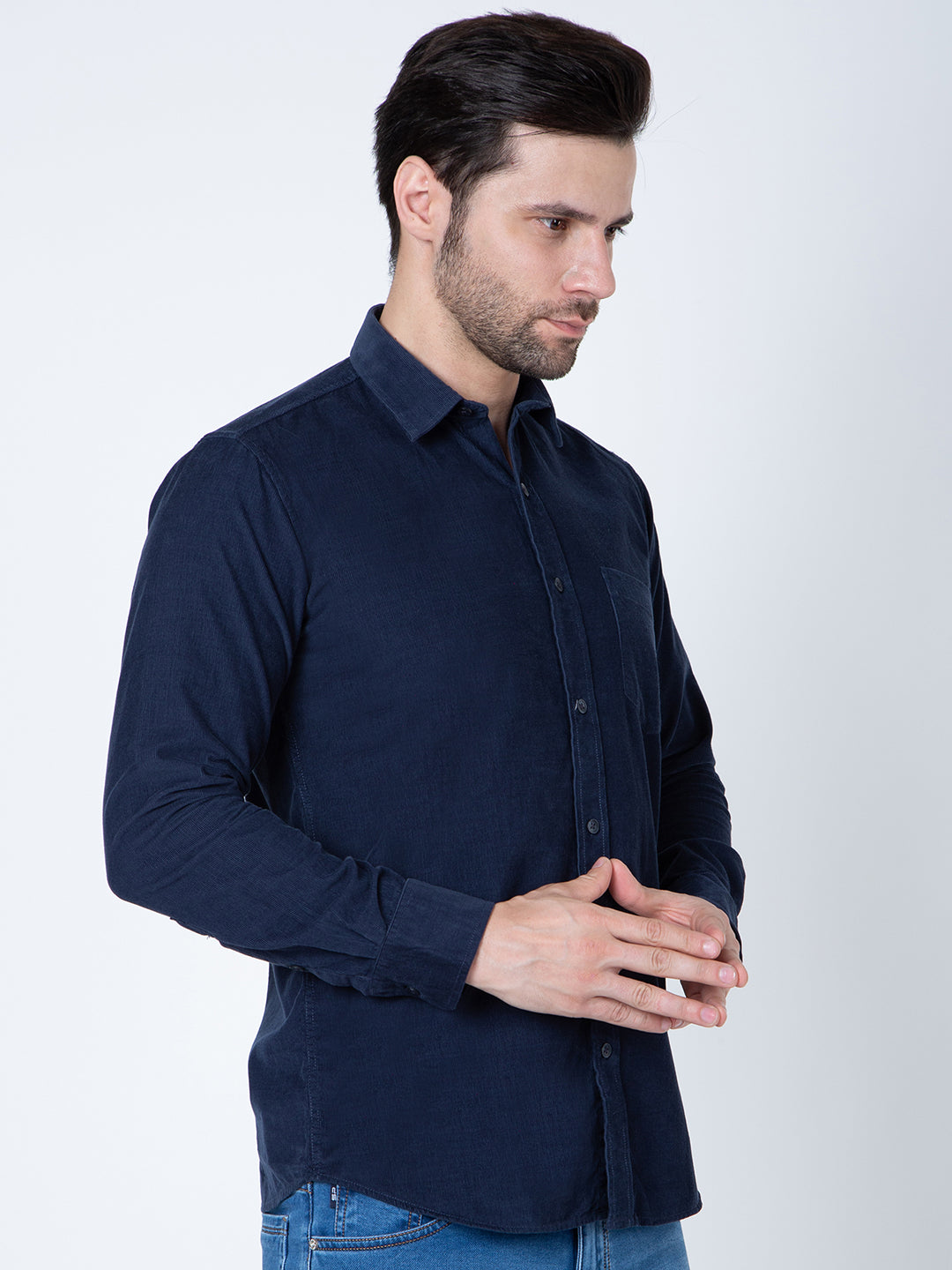 Men Dark Blue Coderise Shirt