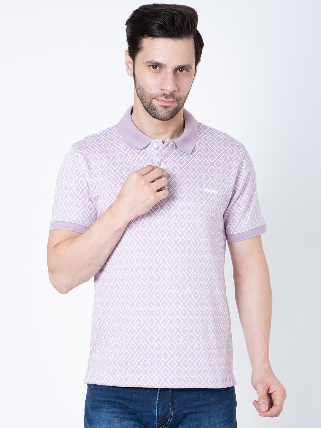 Men Polo Jacquard Move T-Shirt