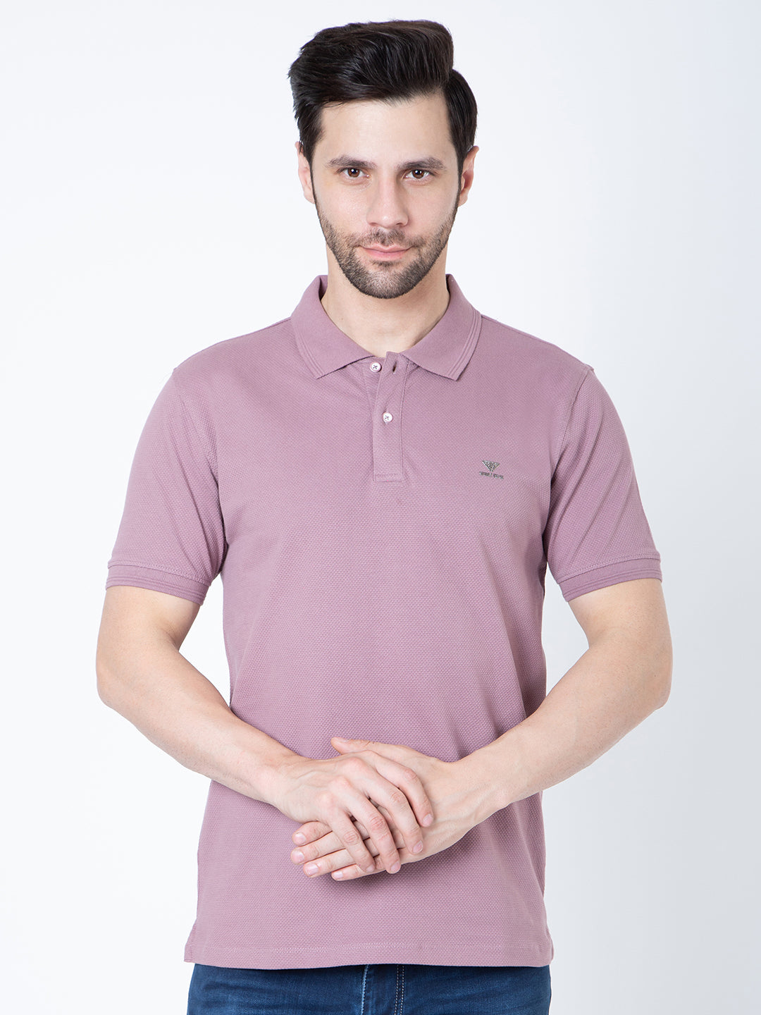 Men Polo Popcorn Wine T-Shirt