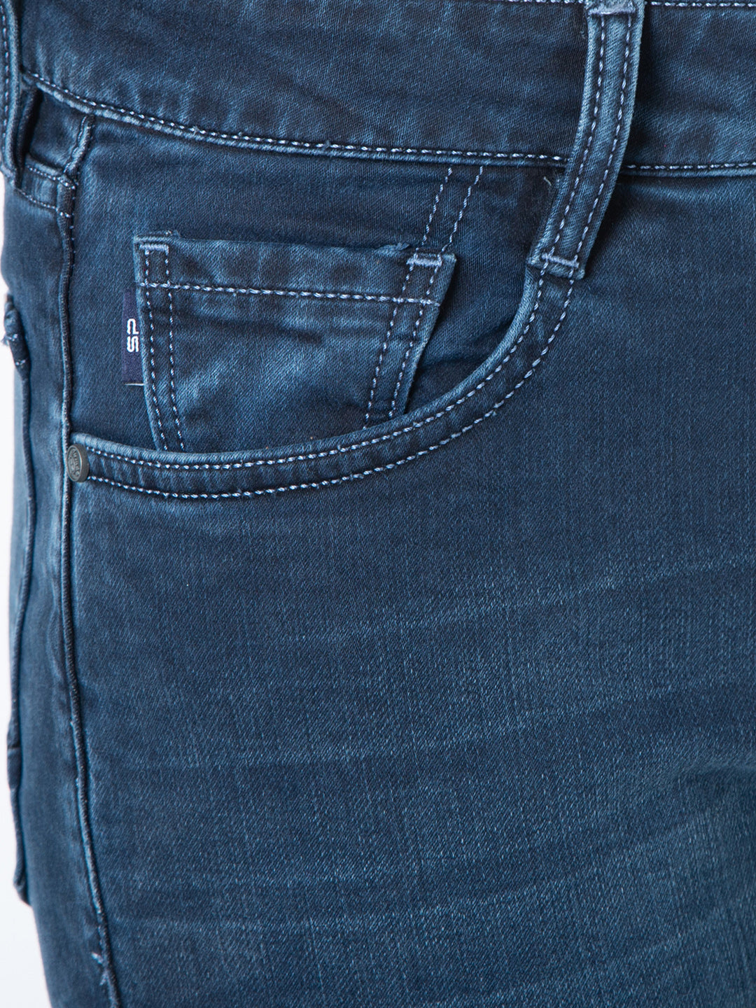 Men Dark Blue Straight Fit Denim