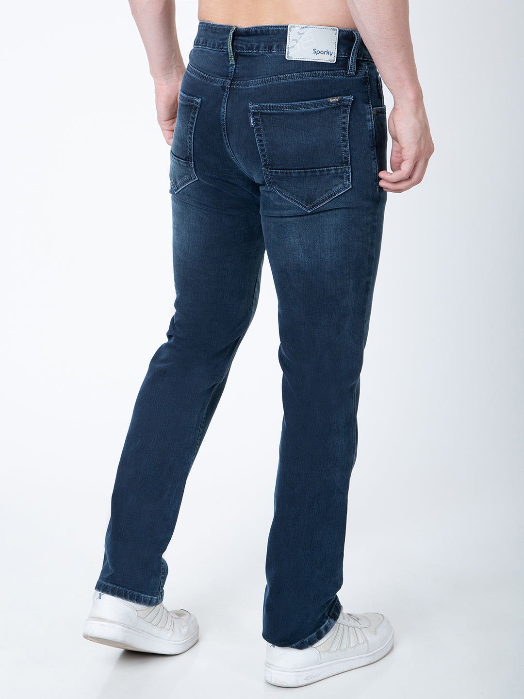 Men Dark Blue Straight Fit Denim