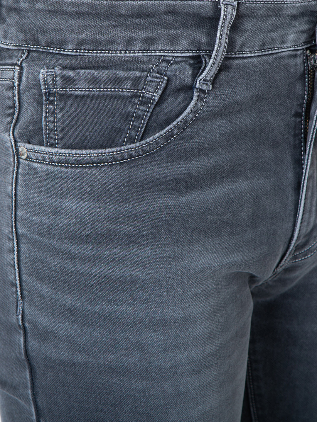 Men Grey Straight Fit Denim