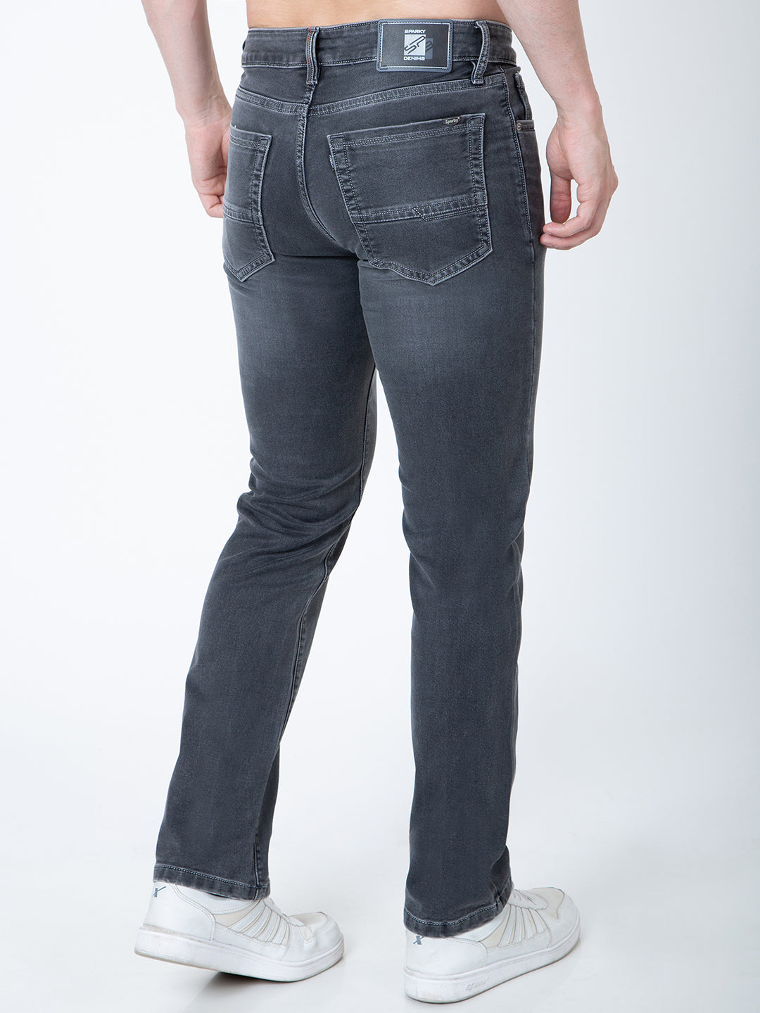 Men Grey Straight Fit Denim
