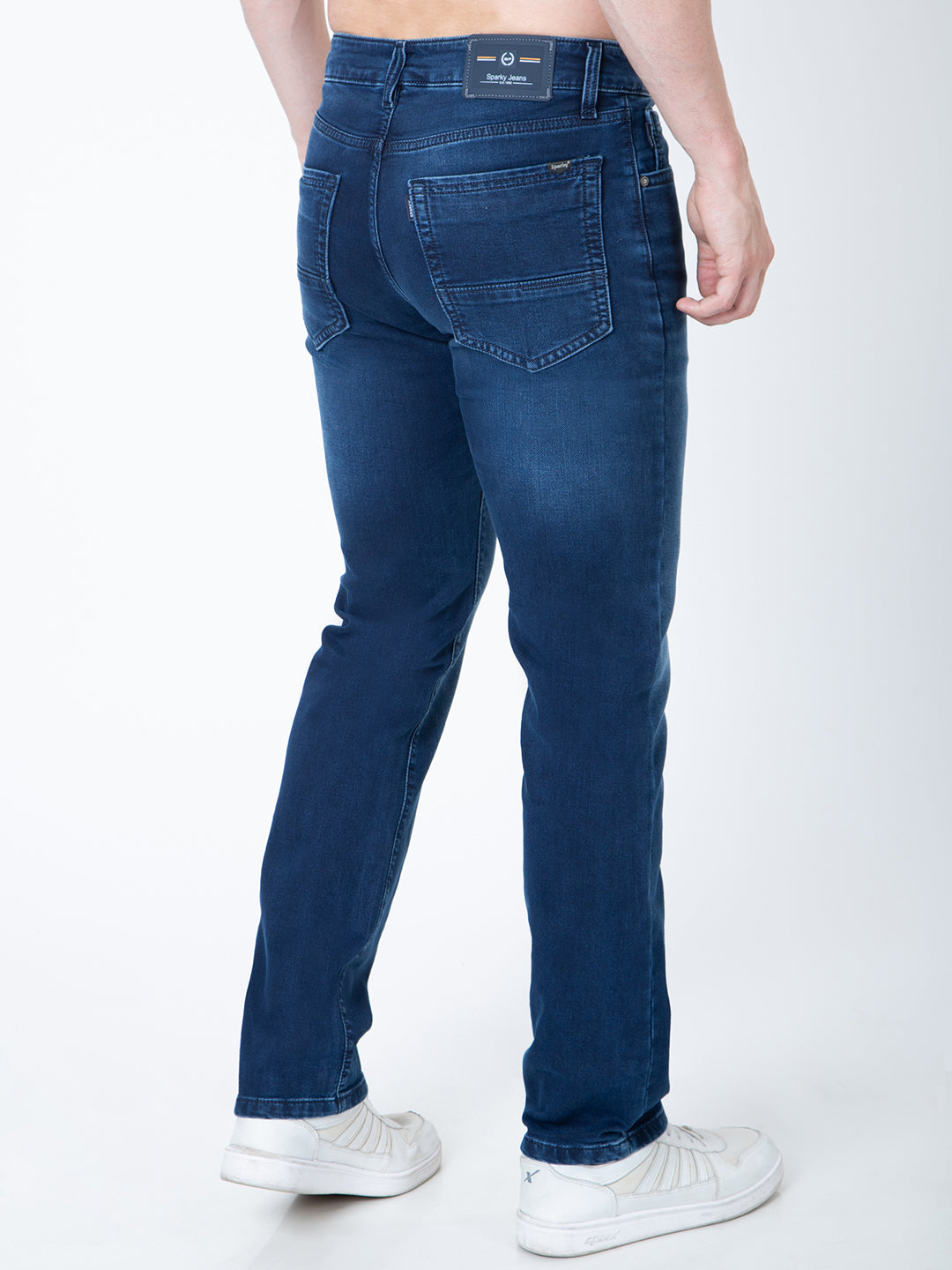 Men Dark Blue Straight Fit Denim