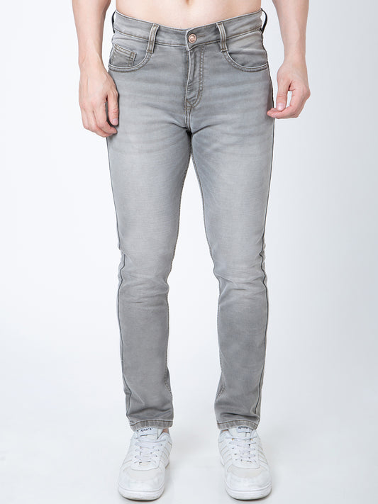 Men Olive Narrow Fit Denim