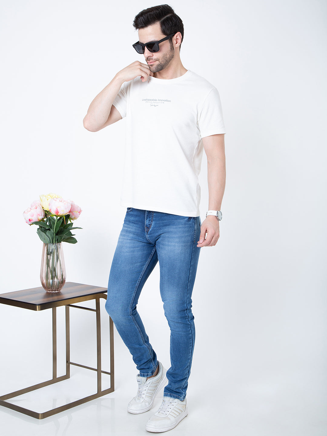 Men Light Blue Narrow Fit Denim – Sparkyjeans