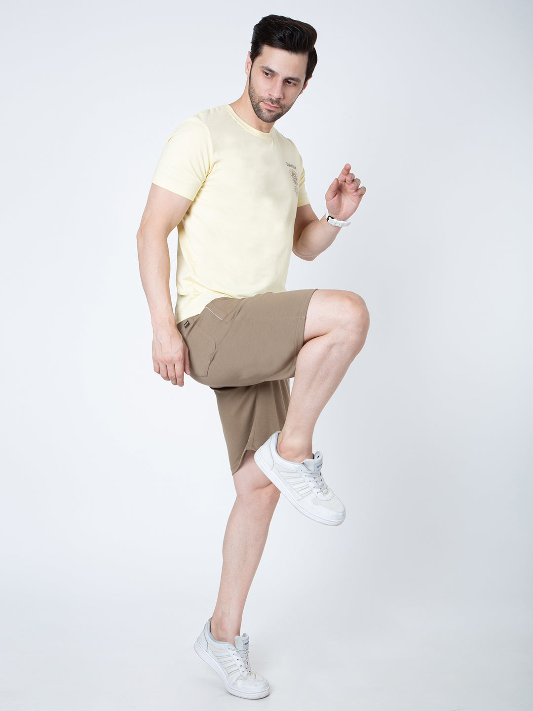 Men Mid-Rise Cotton Shorts