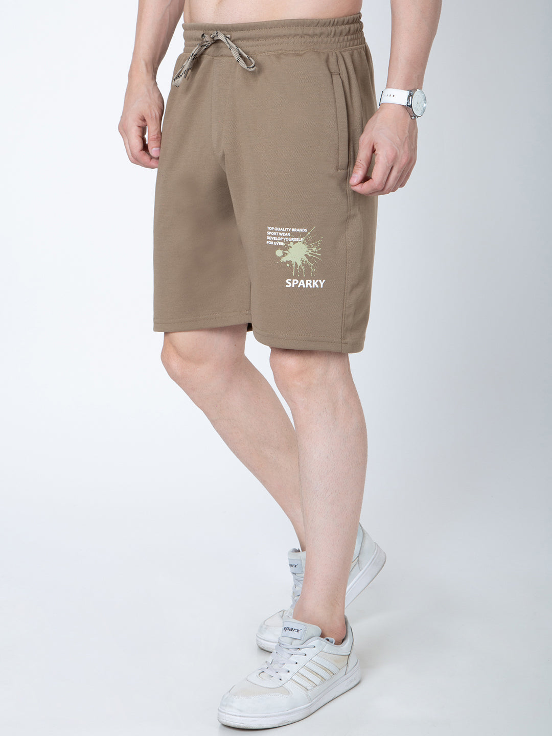 Men Mid-Rise Cotton Shorts