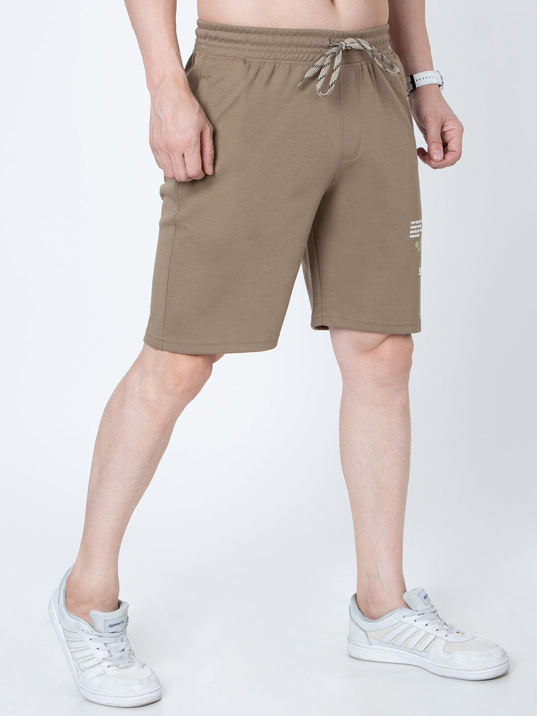 Men Mid-Rise Cotton Shorts