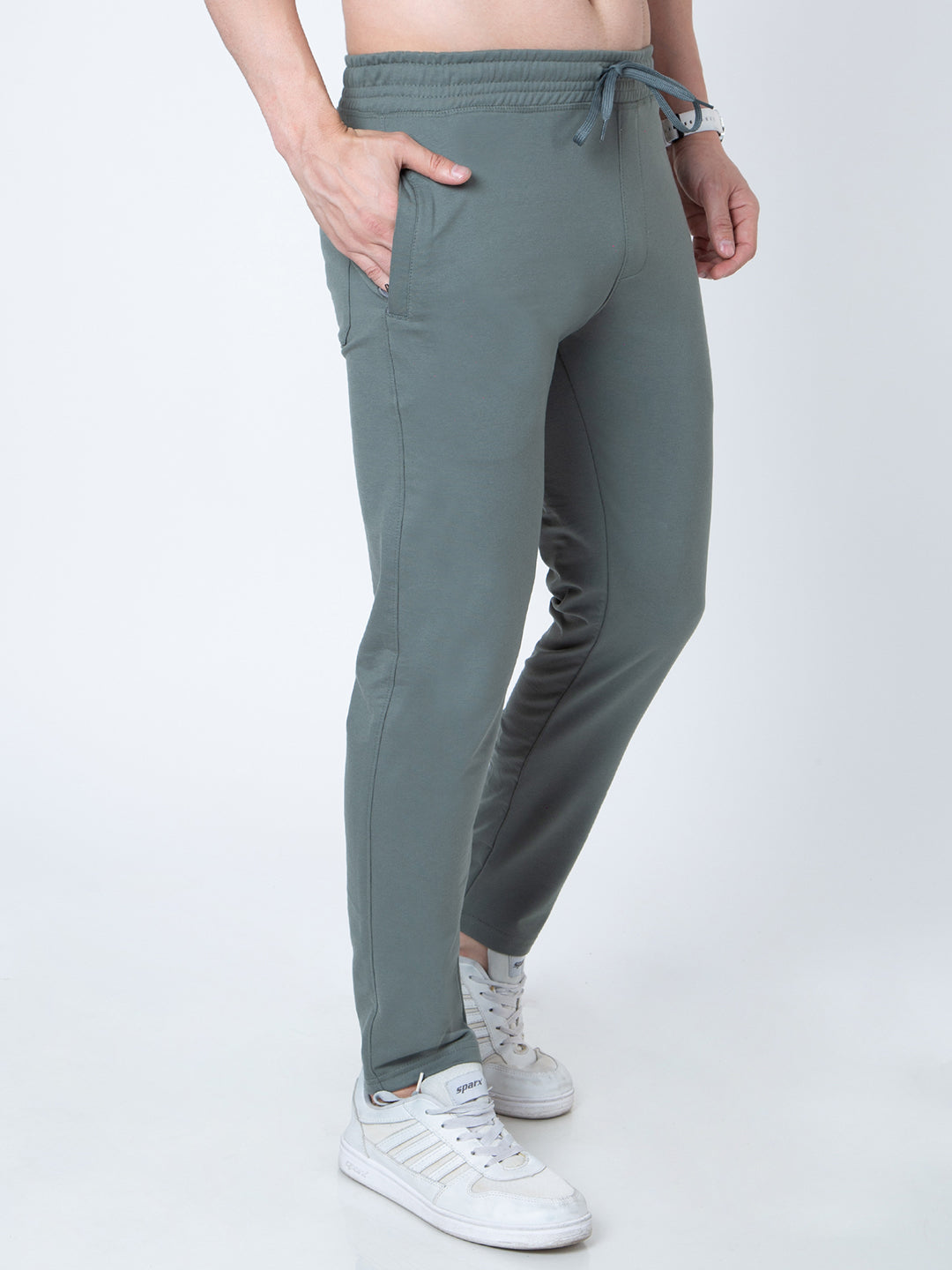 Men Solid Lower Track Pants