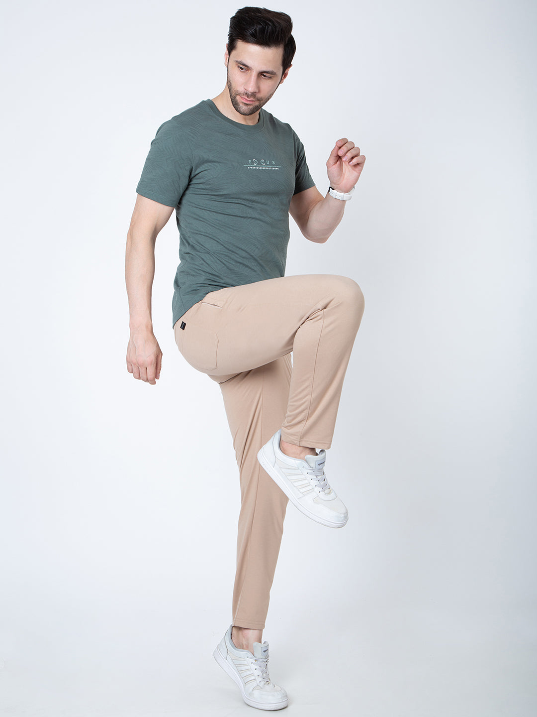 Men Solid Lower Track Pants