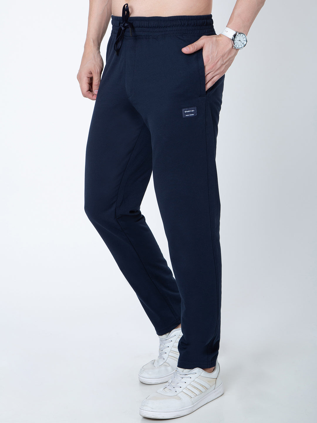 Men Solid Lower Track Pants