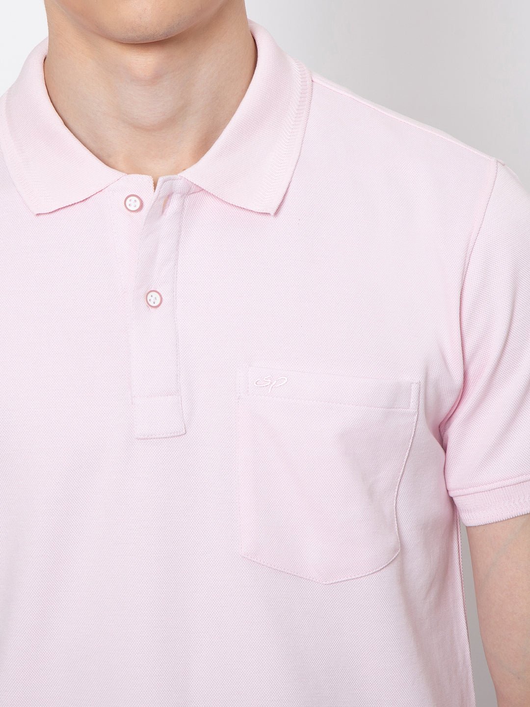 Men Polo Neck Solid Matty Tshirt