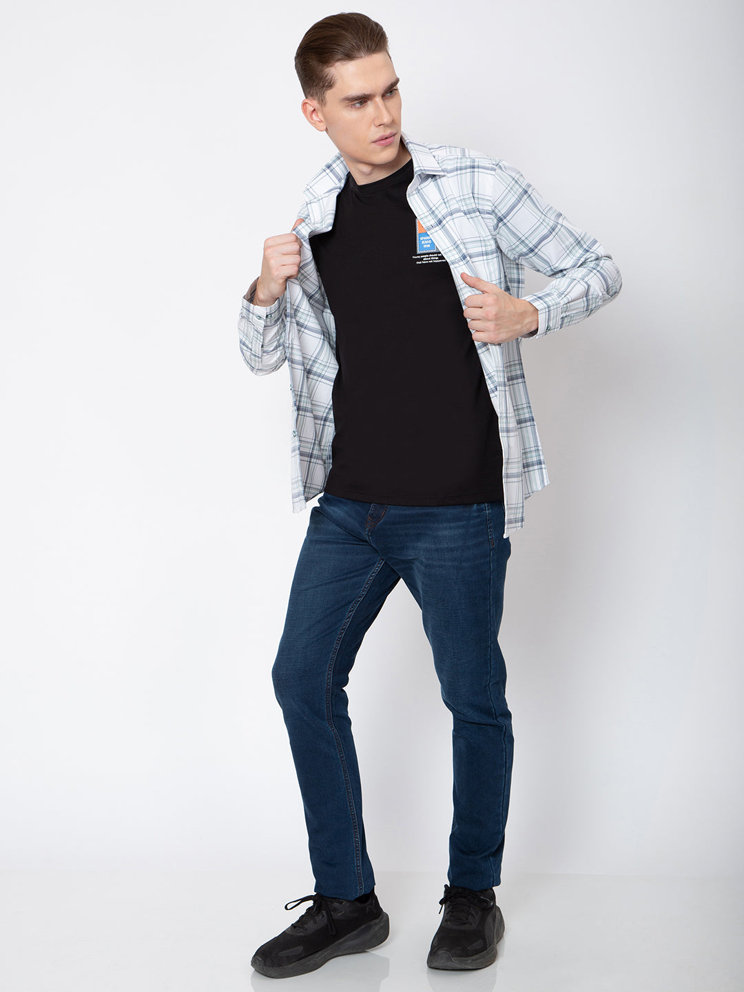 Mens Check Printed Shirt