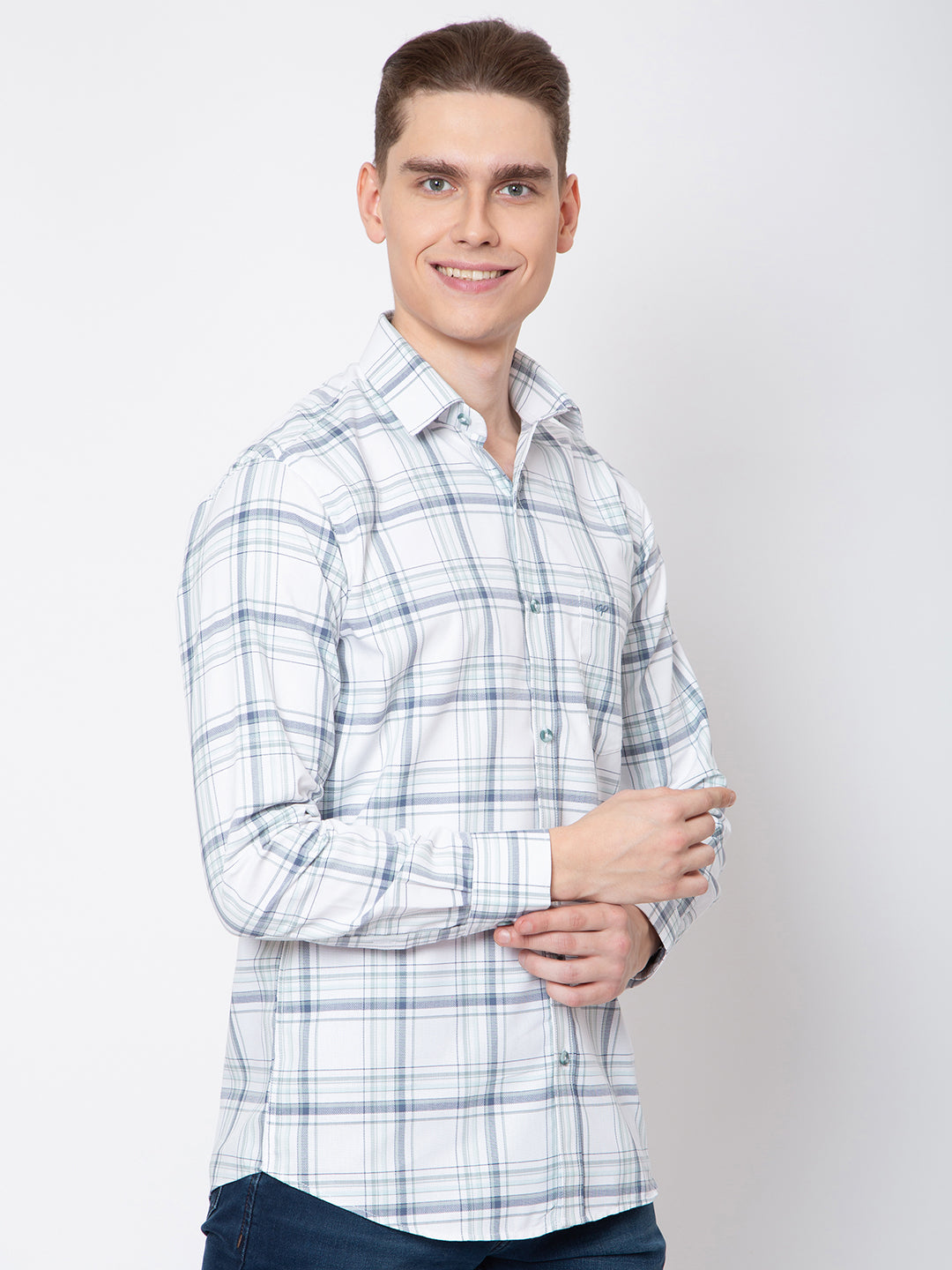 Mens Check Printed Shirt