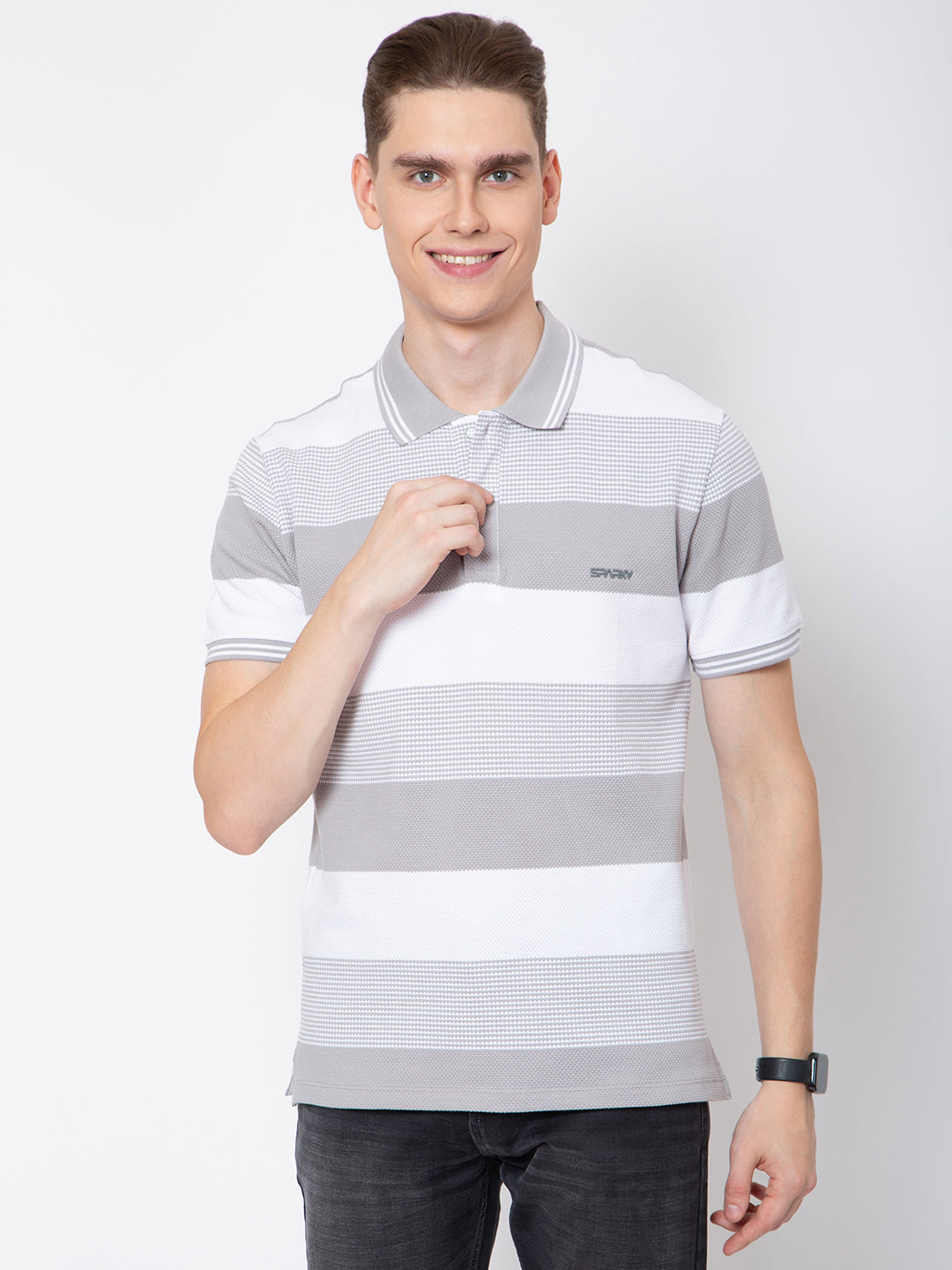 Men Polo Neck Striper T-Shirt