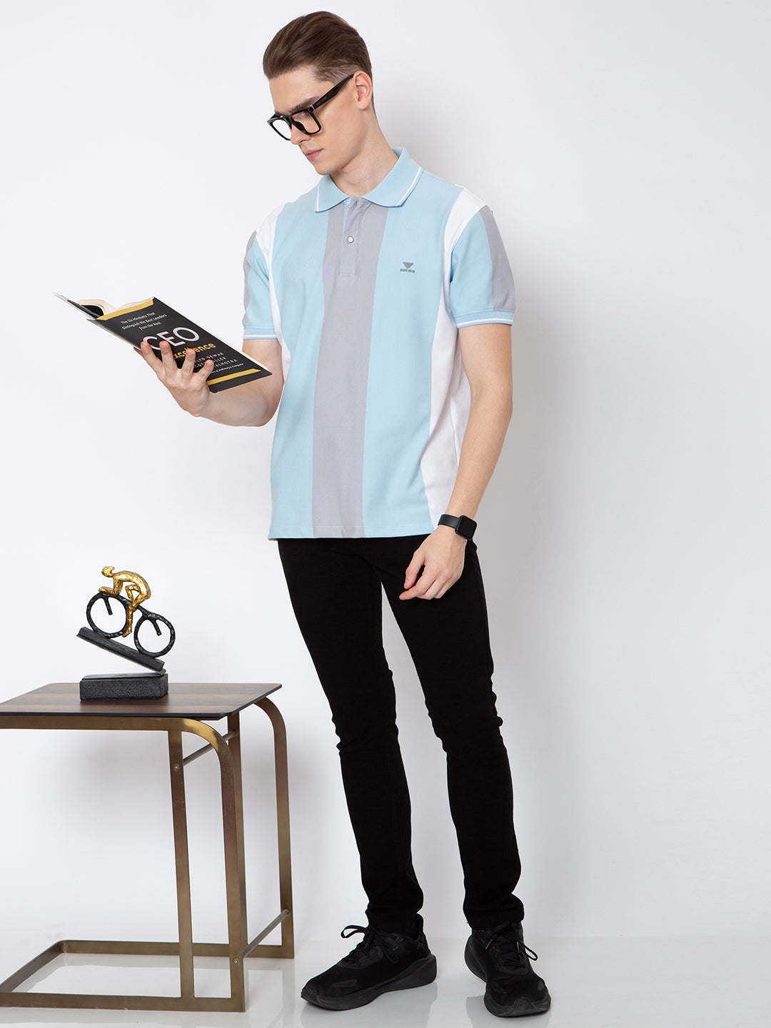 Men Polo Neck Striper T-Shirt