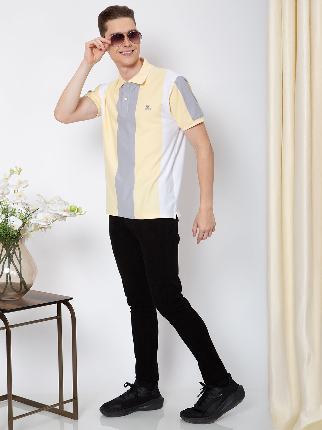 Men Polo Neck Striper T-Shirt