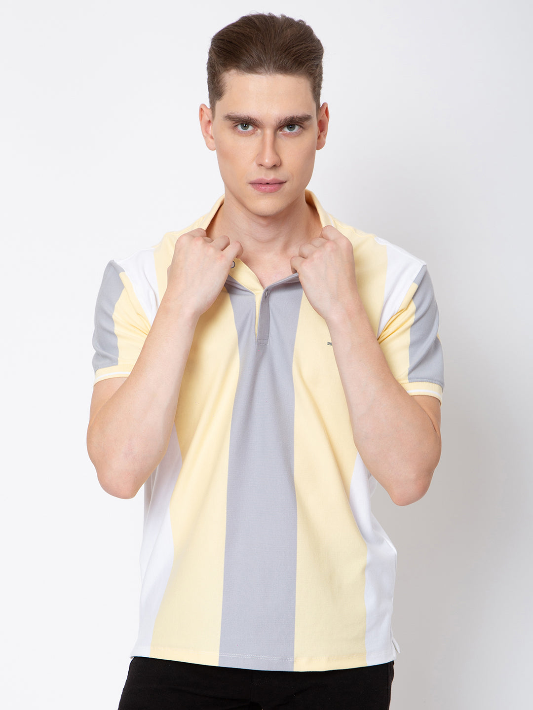 Men Polo Neck Striper T-Shirt