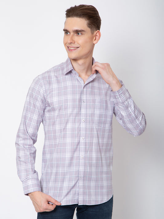 Mens Indigo Check Shirt