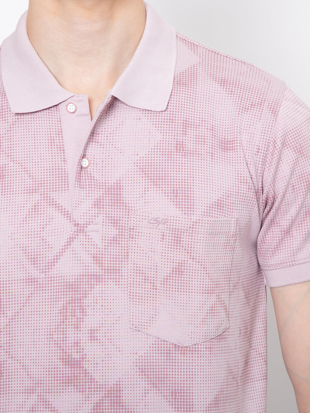 Men Polo Neck All Over Print Tshirt