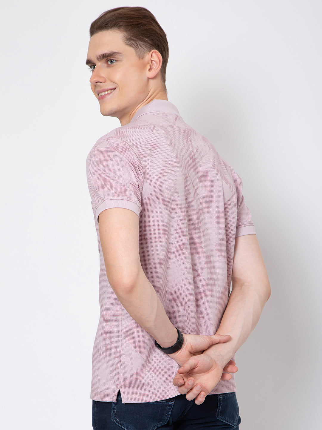 Men Polo Neck All Over Print Tshirt