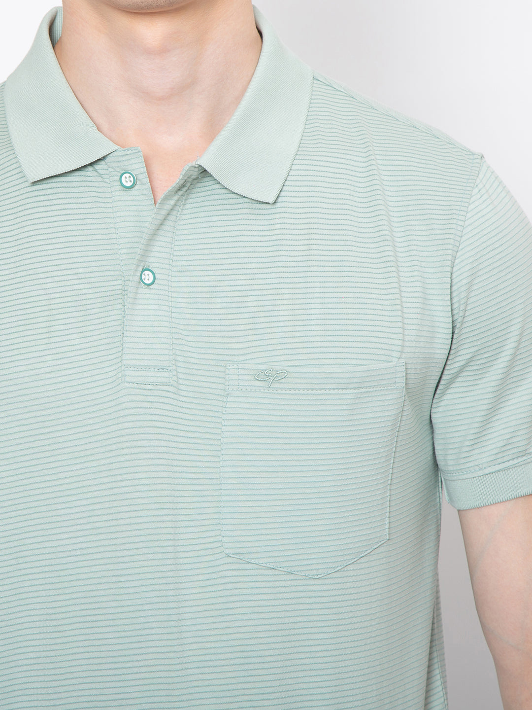 Men Polo Neck Auto Striper T-Shirt