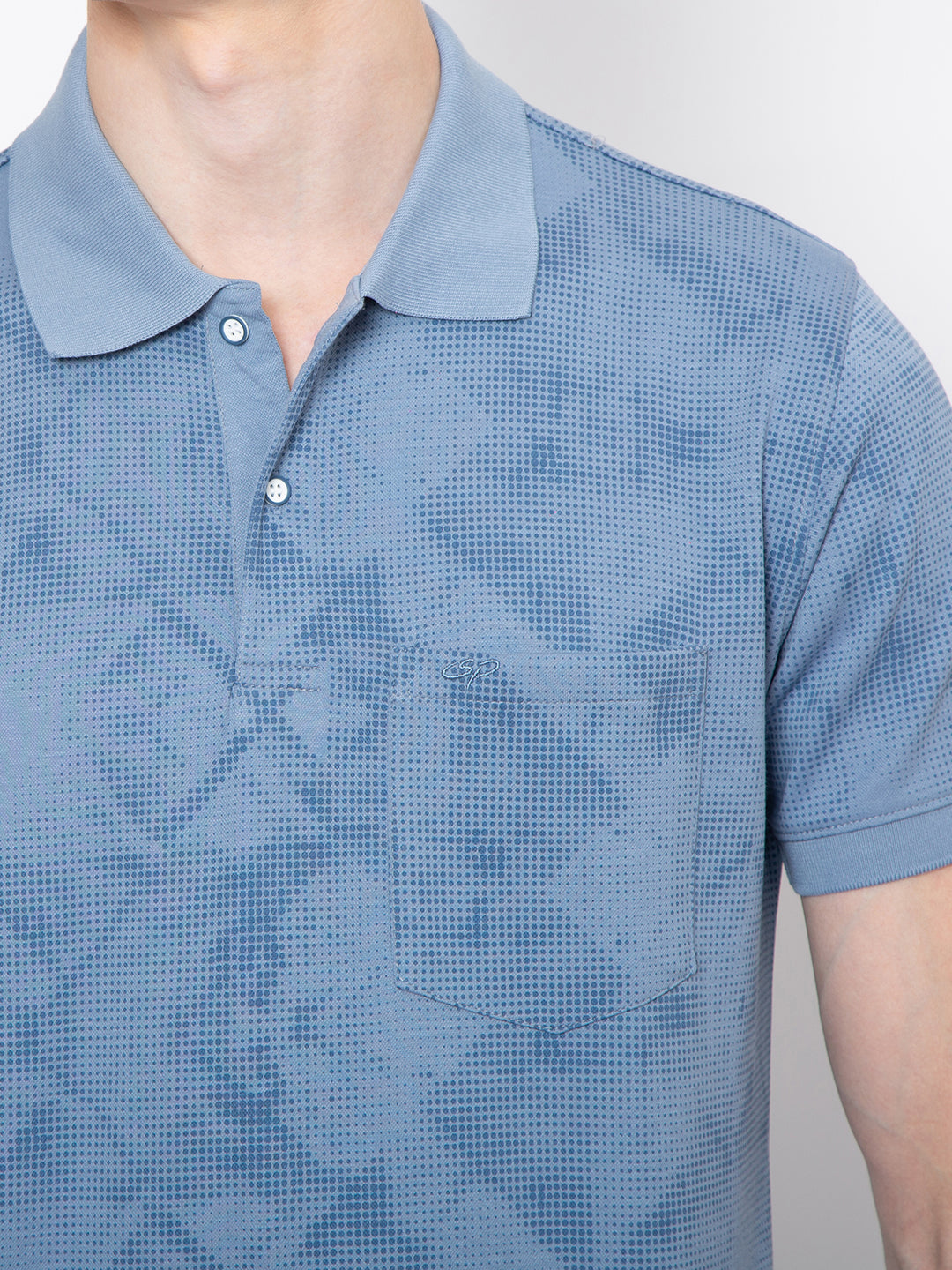 Men Polo Neck All Over Print Tshirt