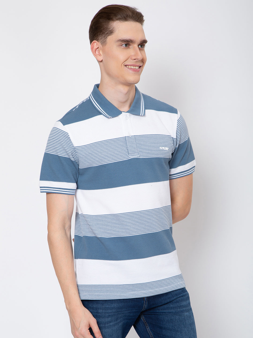 Men Polo Neck Striper T-Shirt