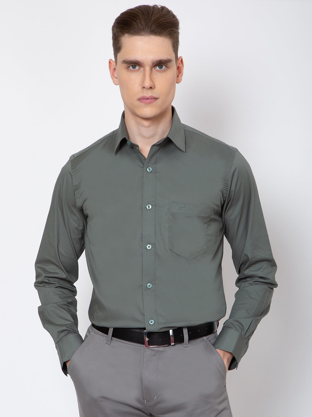 Mens Solid Color Shirt