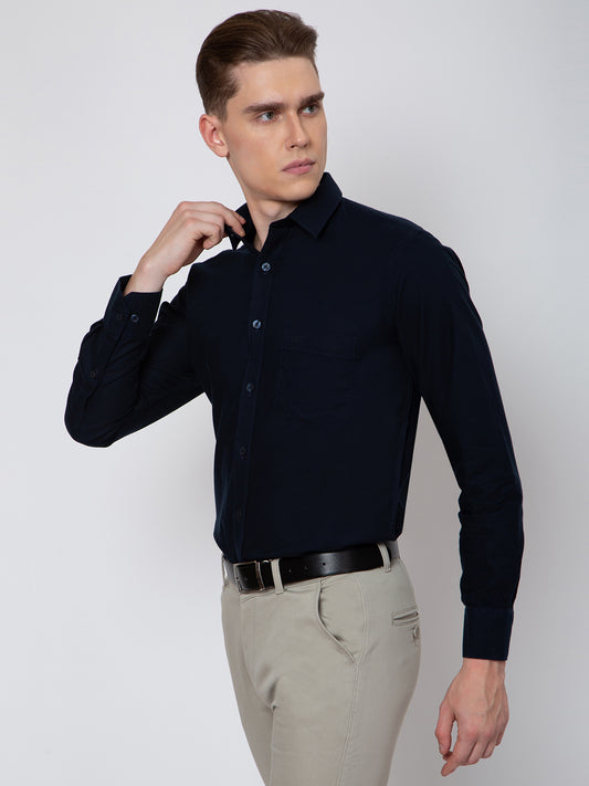 Mens Solid Color Full Sleeves Shirt