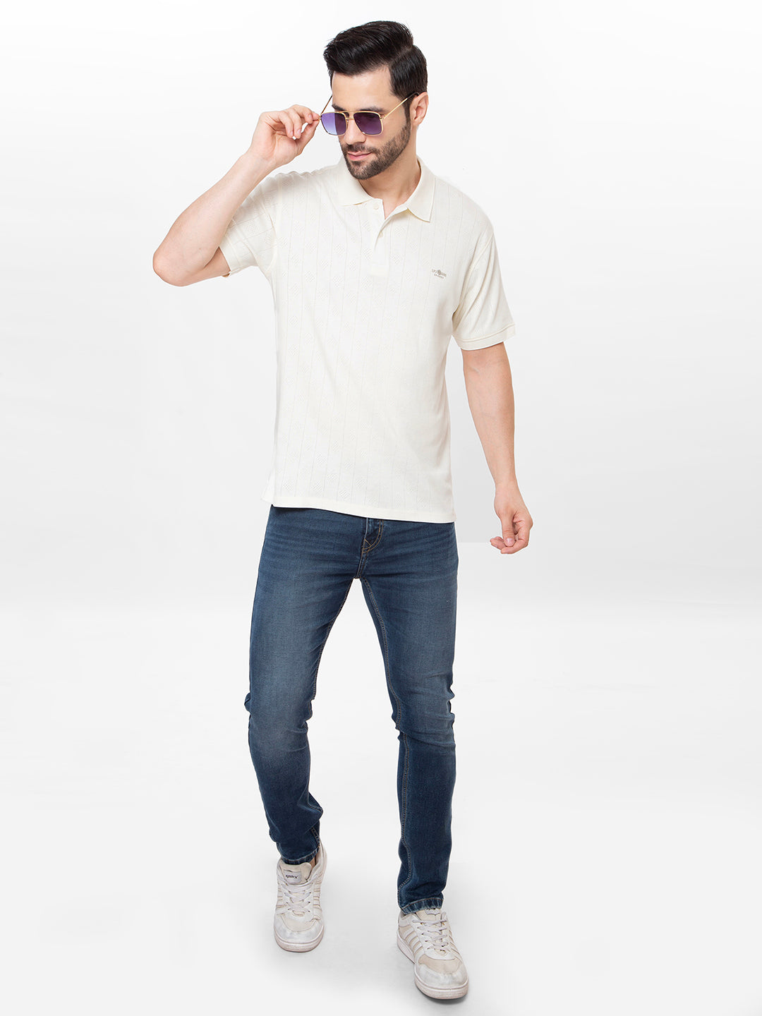 Men Mid Blue Narrow Fit Denim