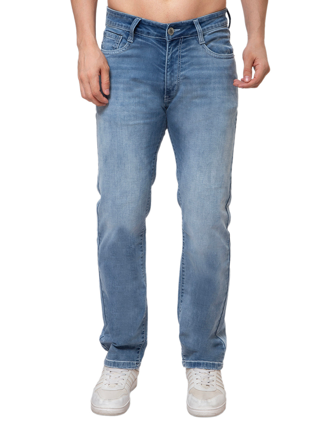 Men Light Blue 	Straight Fit Denim
