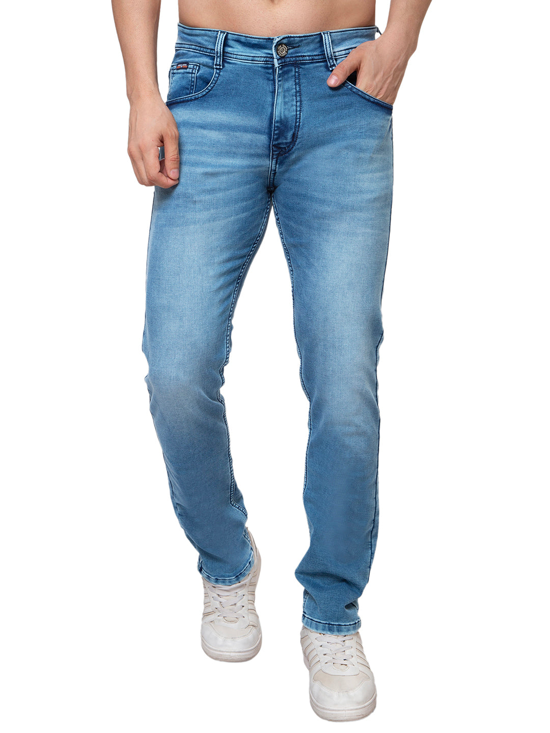 Men Light Blue Slim Fit Denim