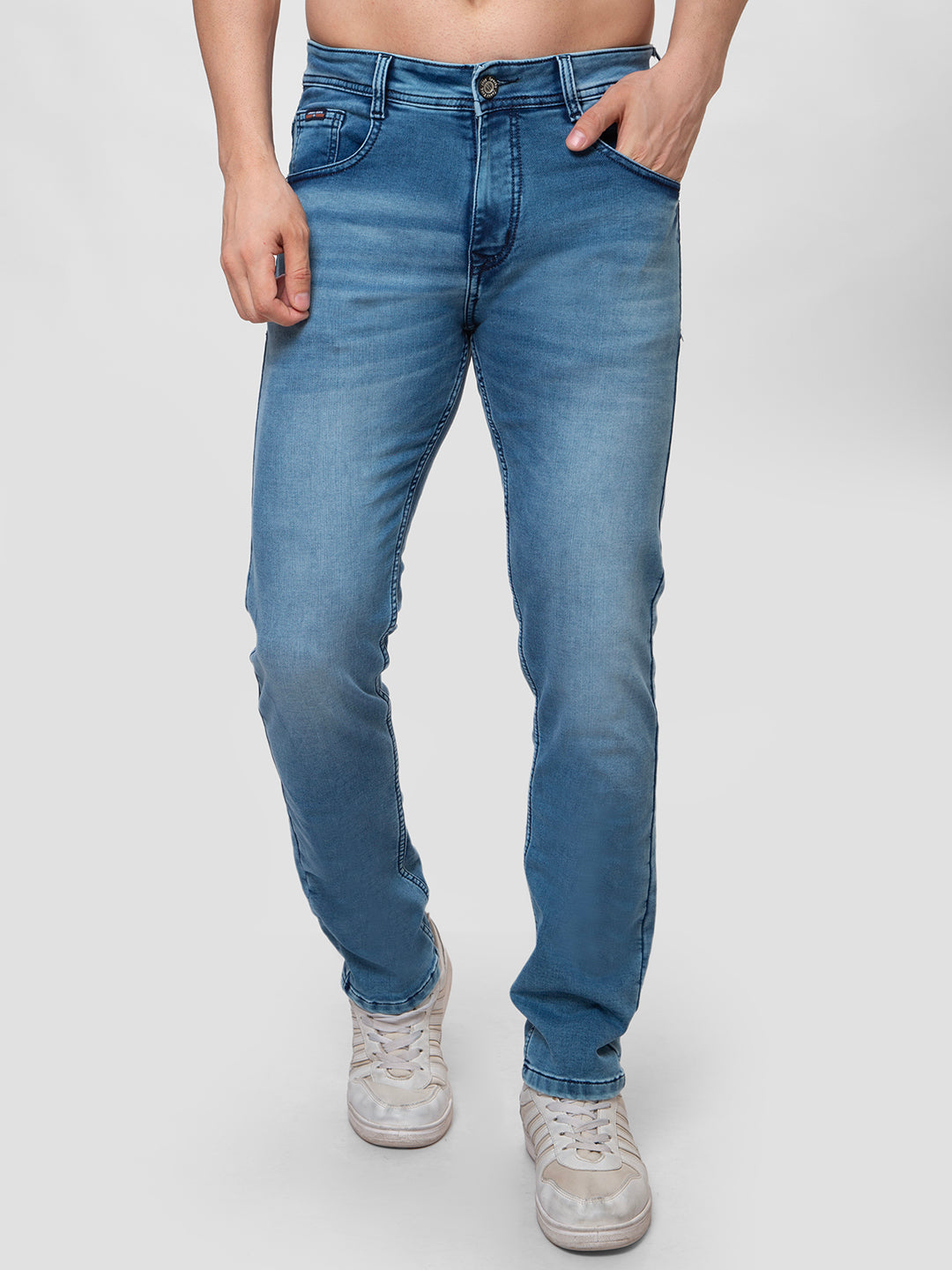 Men Light Blue Slim Fit Denim