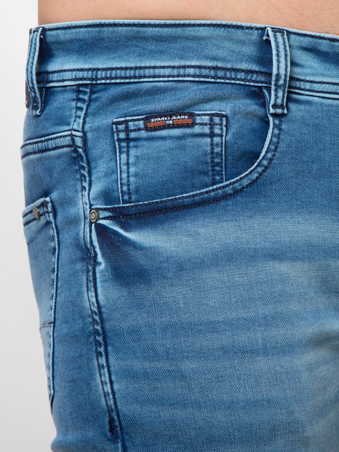 Men Light Blue Slim Fit Denim