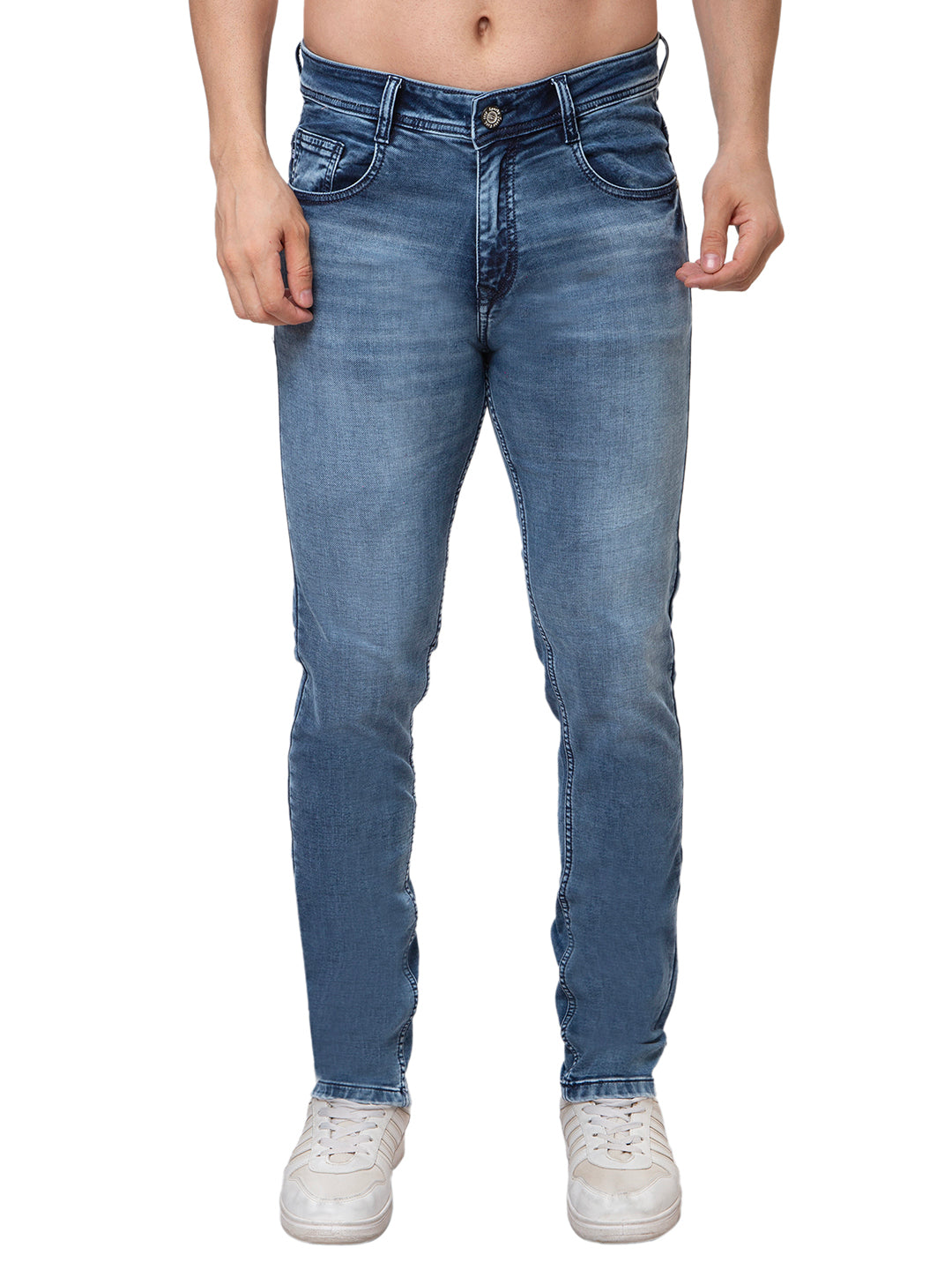 Men Light Blue Slim Fit Denim