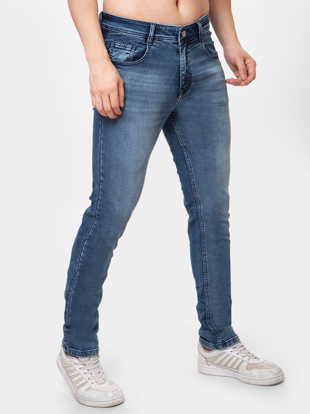 Men Light Blue Slim Fit Denim