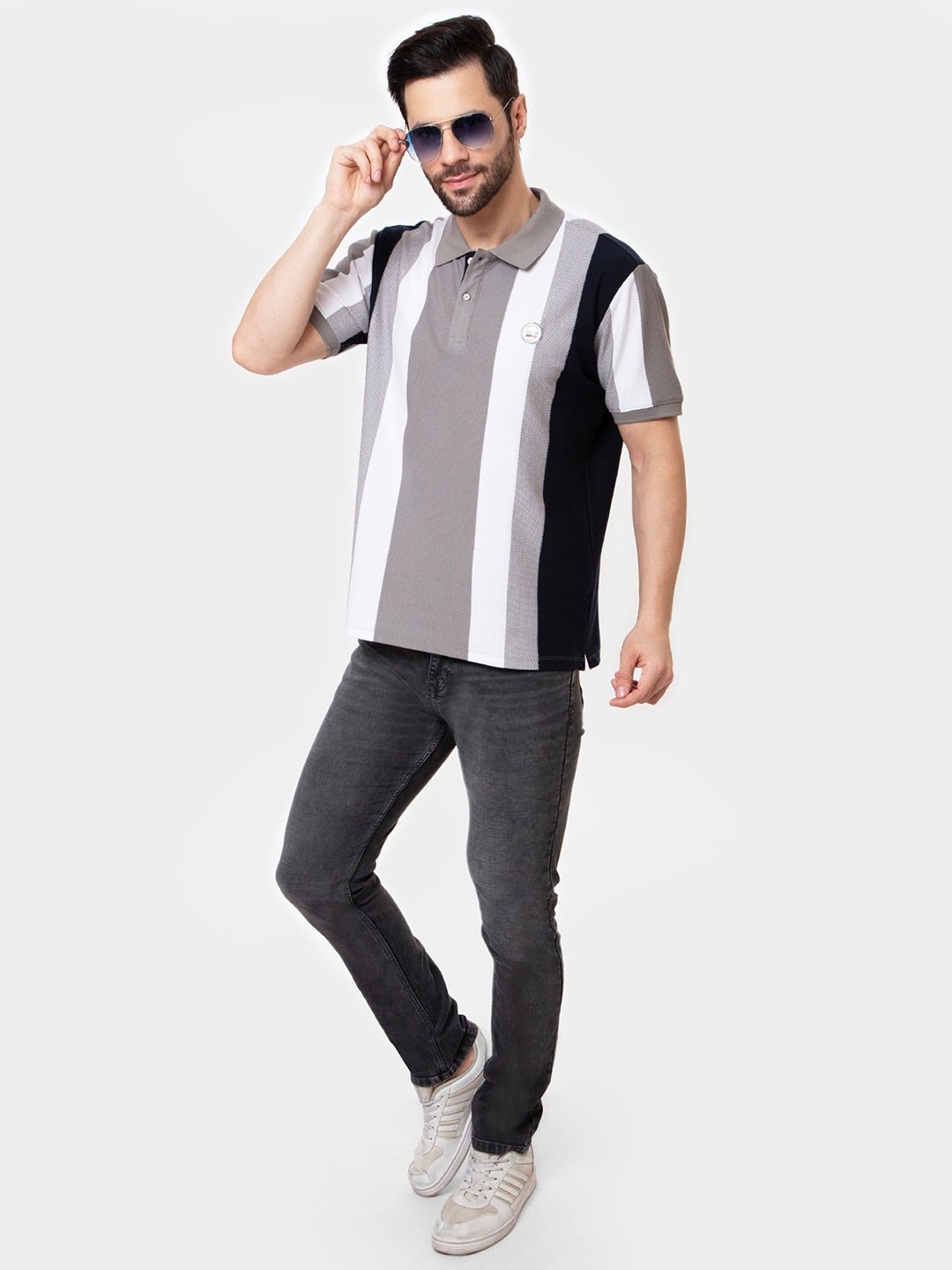 Men Light Grey Narrow Fit Denim