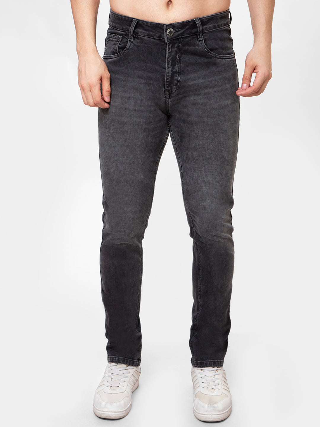 Men Light Grey Narrow Fit Denim