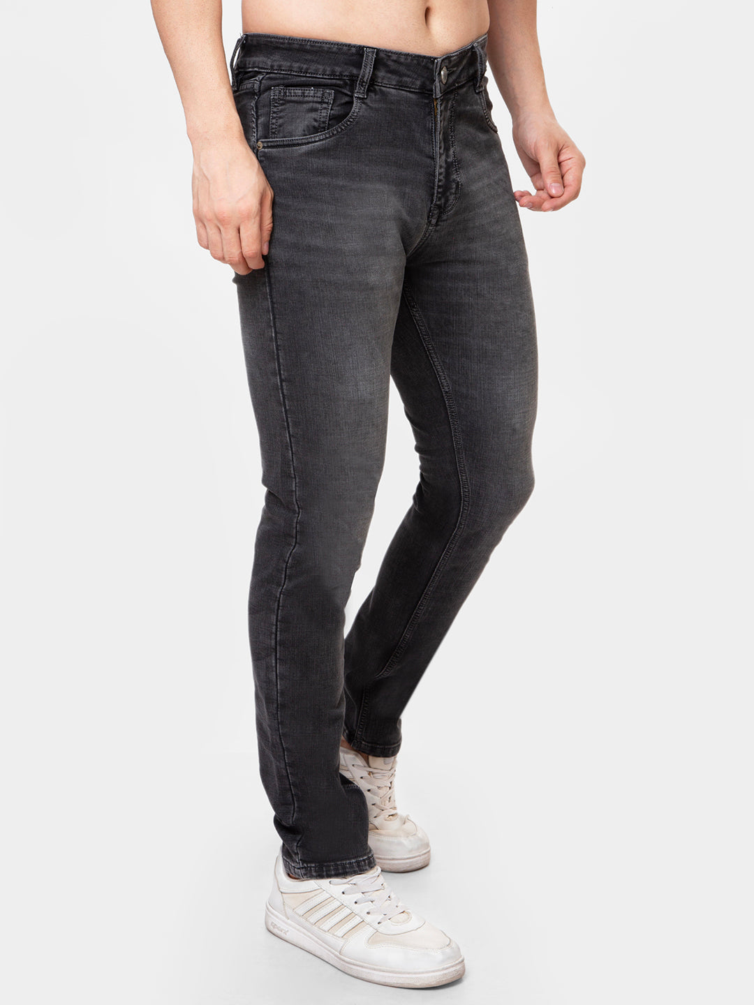 Men Light Grey Narrow Fit Denim