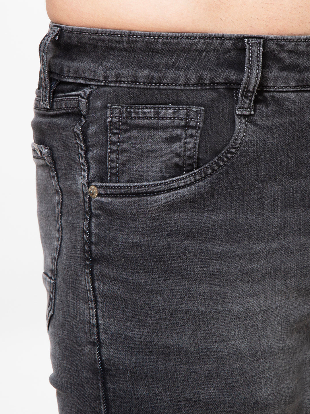 Men Light Grey Narrow Fit Denim