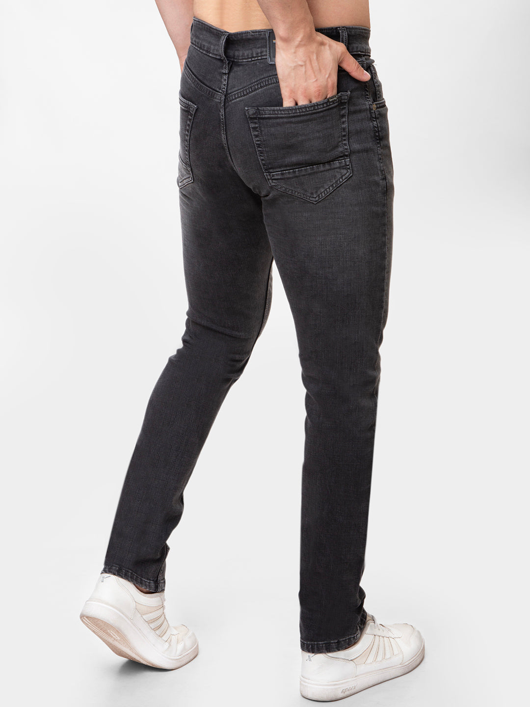 Men Light Grey Narrow Fit Denim