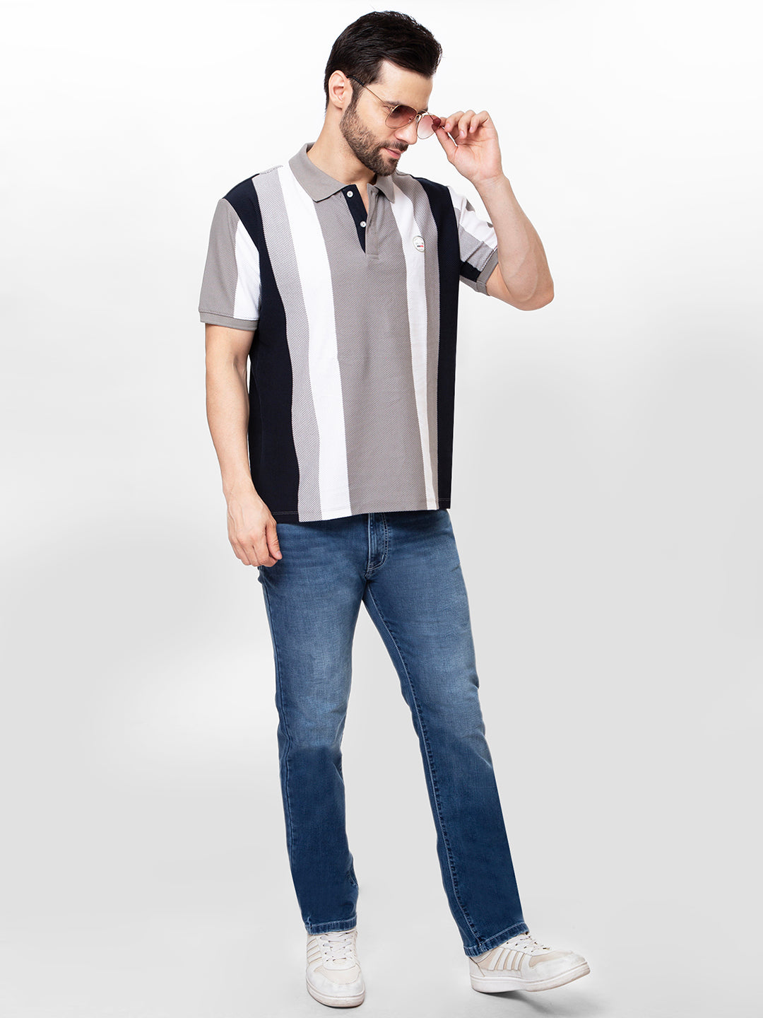 Men Mid Blue 	Straight Fit Denim