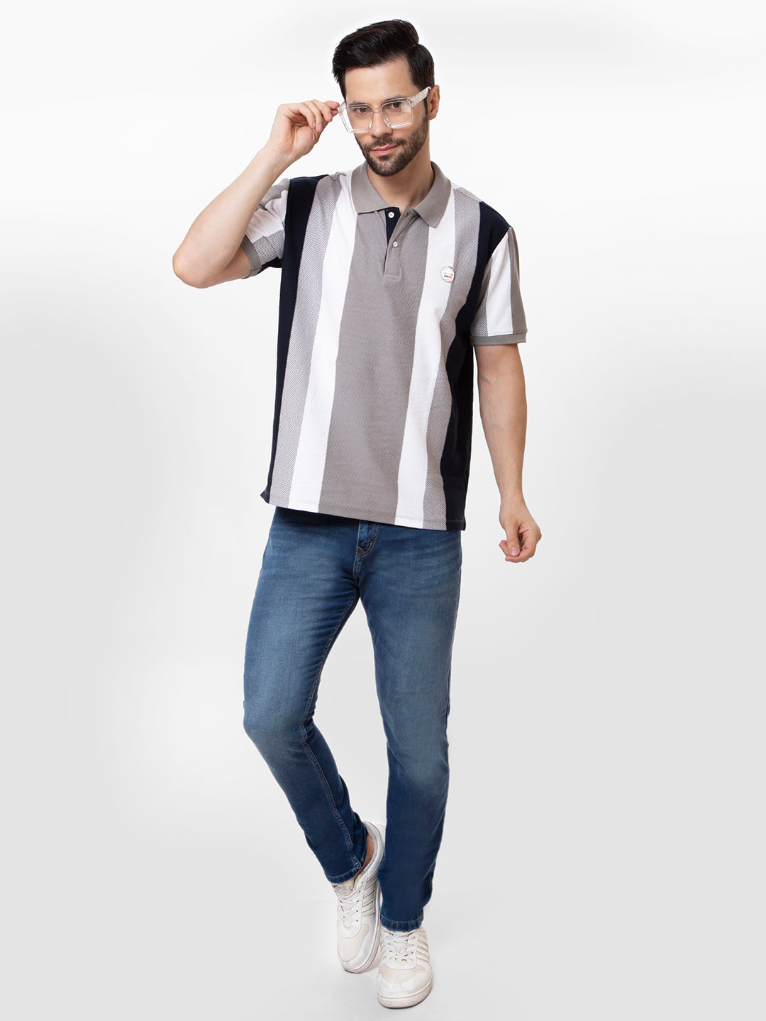 Men Light Blue Narrow Fit Denim