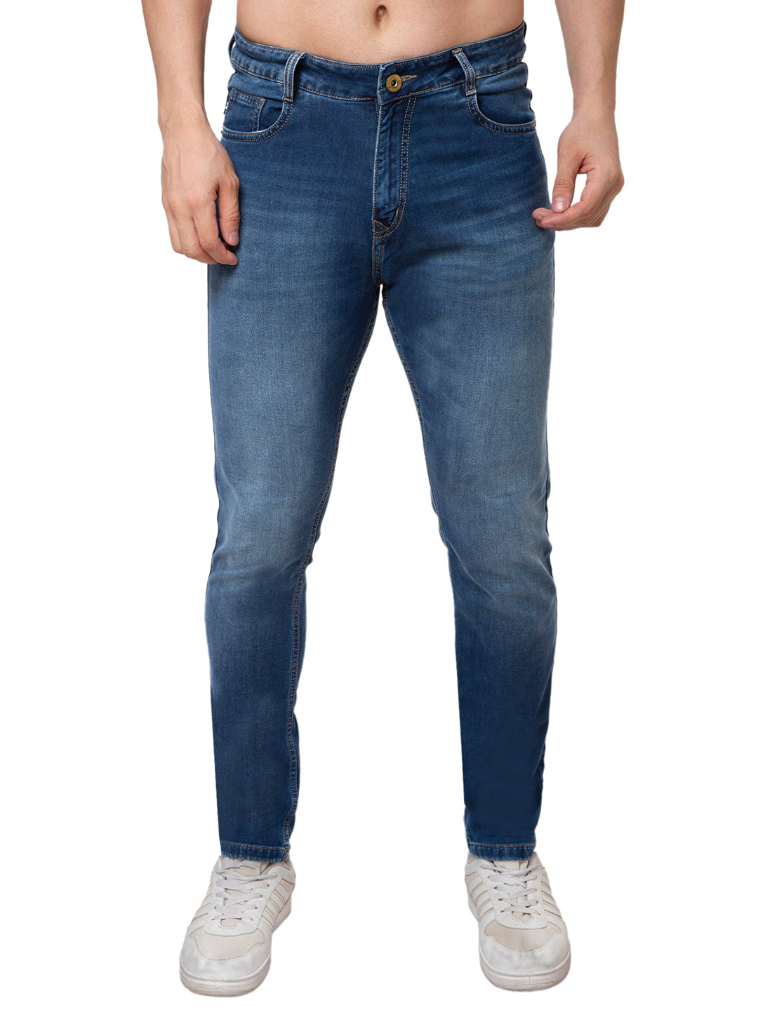 Men Light Blue Narrow Fit Denim