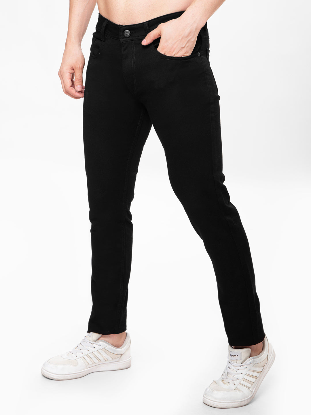Men Black Slim Fit Denim
